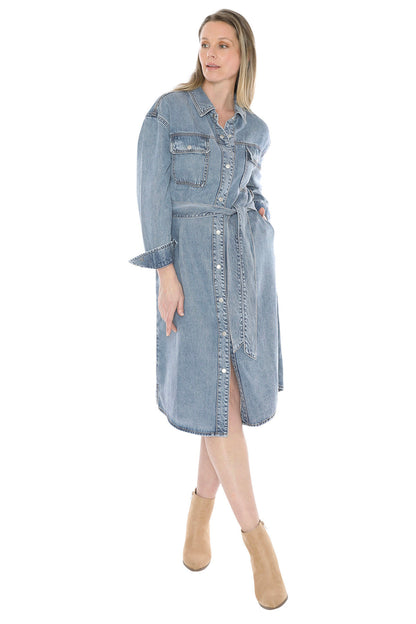 Soft Denim Tie Dress