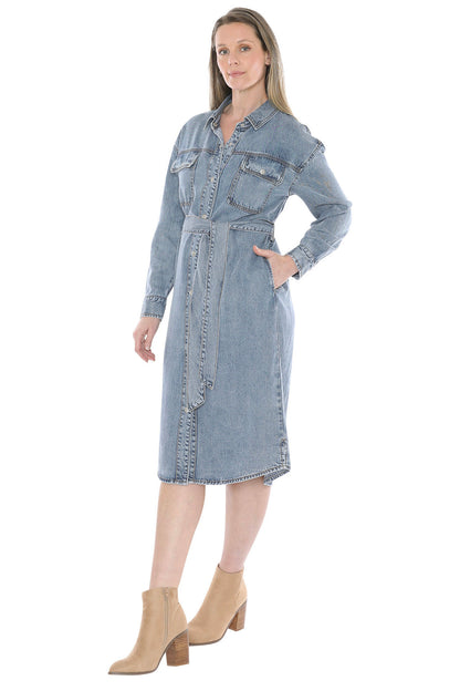 Soft Denim Tie Dress