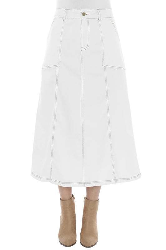 Denim Panel Skirt