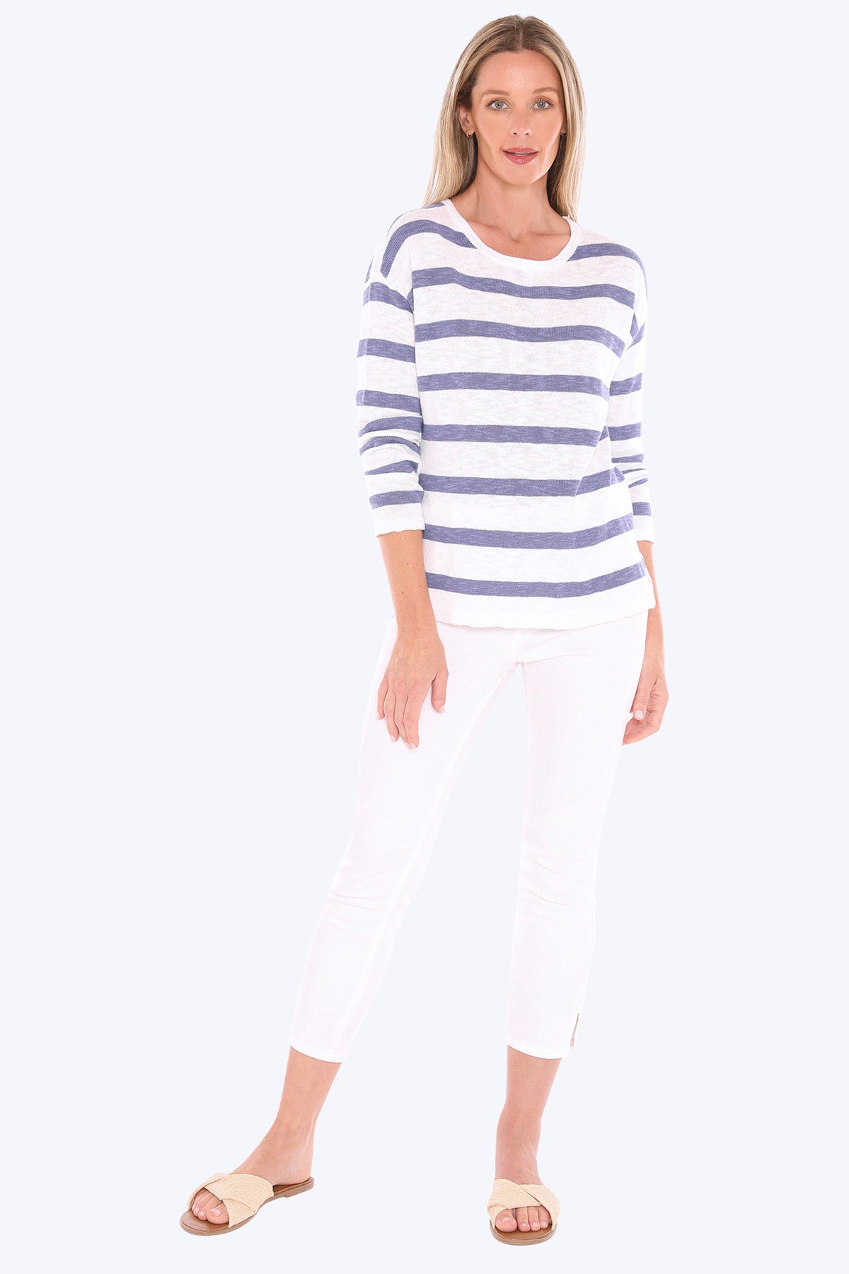 Stripe Slub Pullover