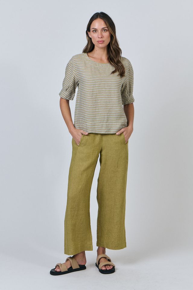 Linen Stripe Top