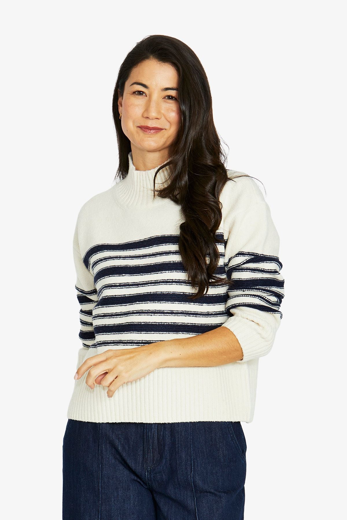 Reverse Stripe Pullover