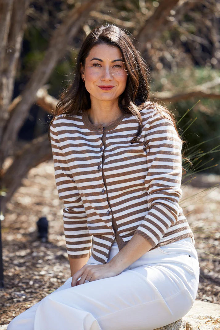 Mono Stripe Cardi