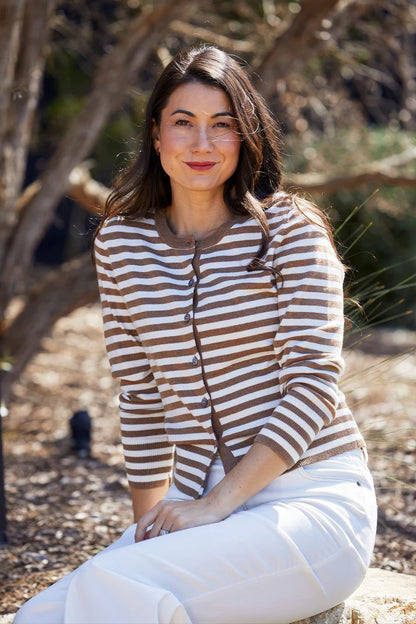 Mono Stripe Cardi