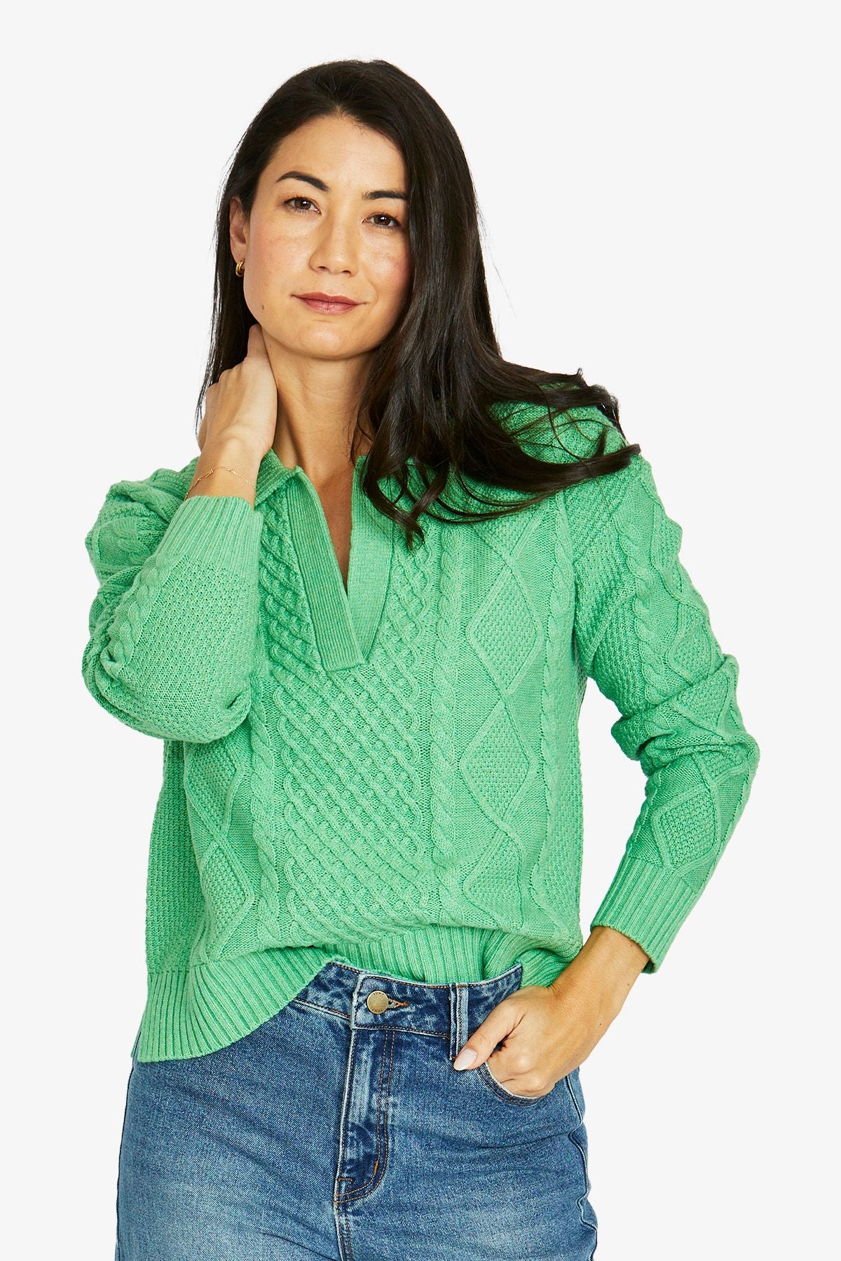 Collar Pattern Pullover