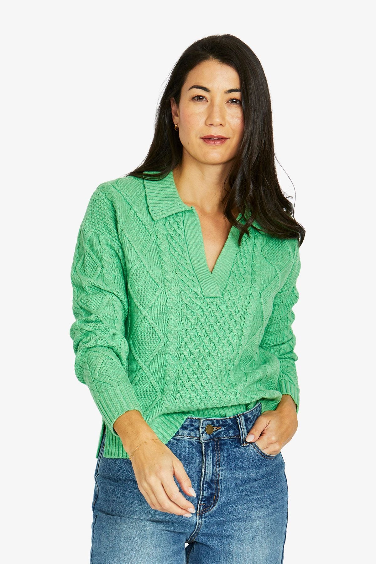 Collar Pattern Pullover