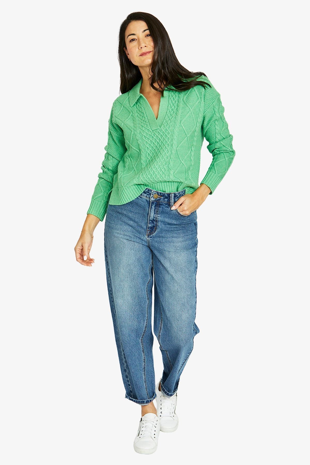 Collar Pattern Pullover
