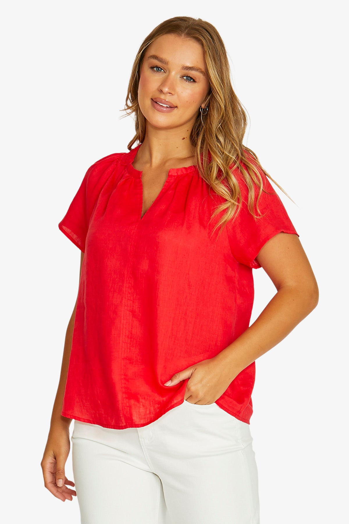 Shirred Neck Top