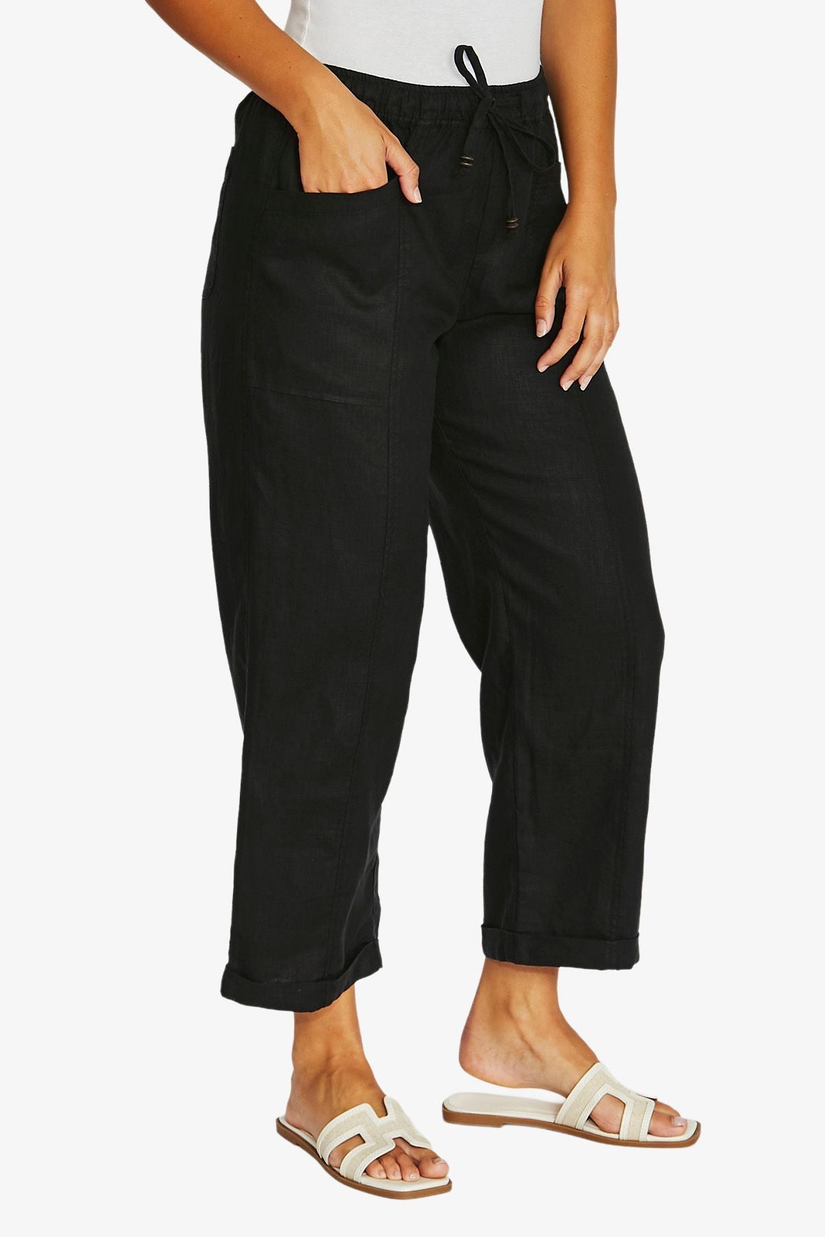 Relaxed drawstring pant