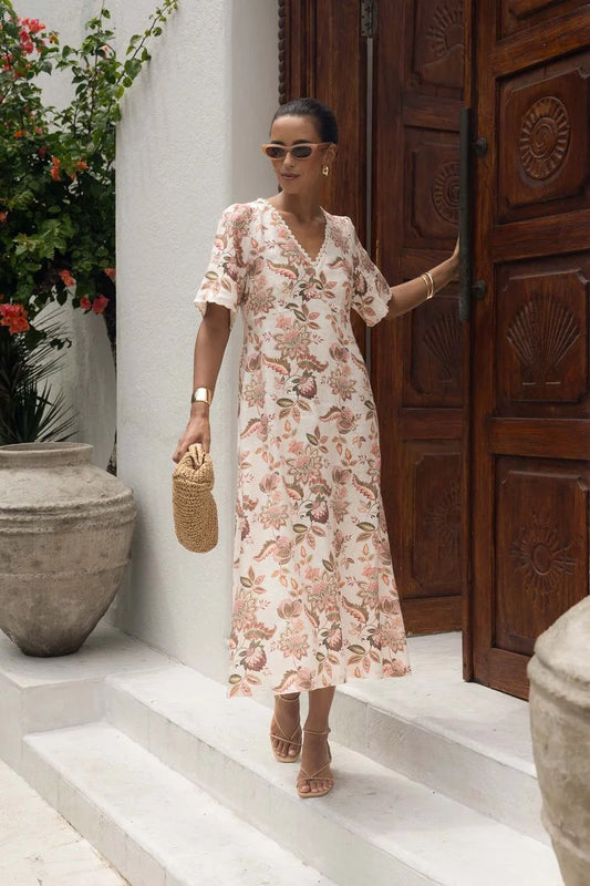 Bohemiam Rose Midi Dress
