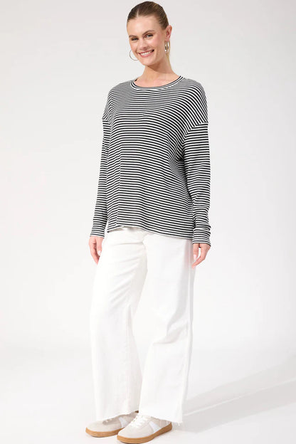 Levi Stripe Long Slv T-Shirt