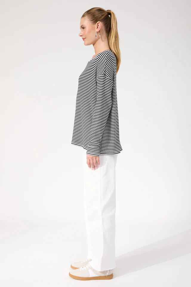 Levi Stripe Long Slv T-Shirt