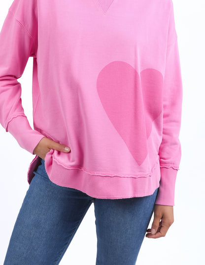 One Heart Crew Top