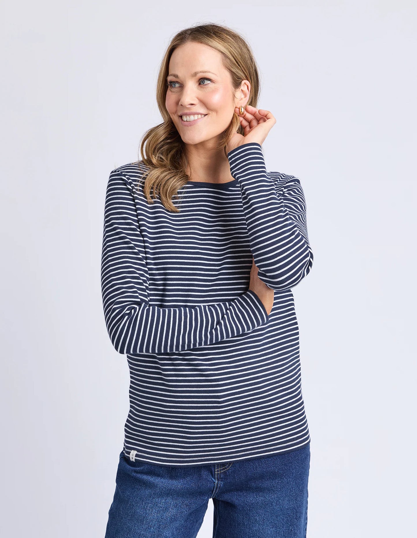 Hayley Rib Long Slv Tee
