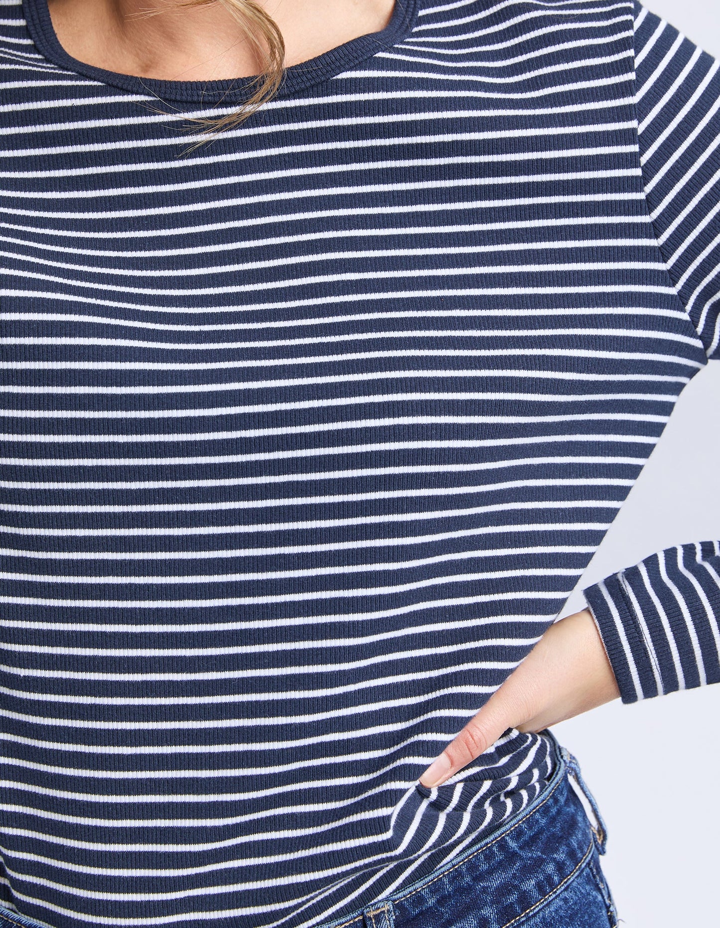 Hayley Rib Long Slv Tee