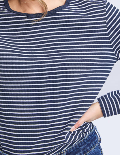 Hayley Rib Long Slv Tee