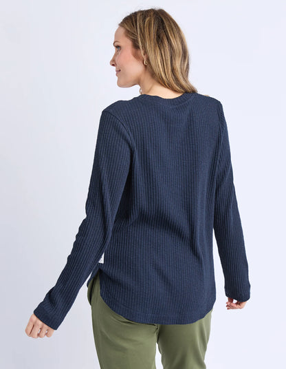 Veronica Long Slv Rib Tee