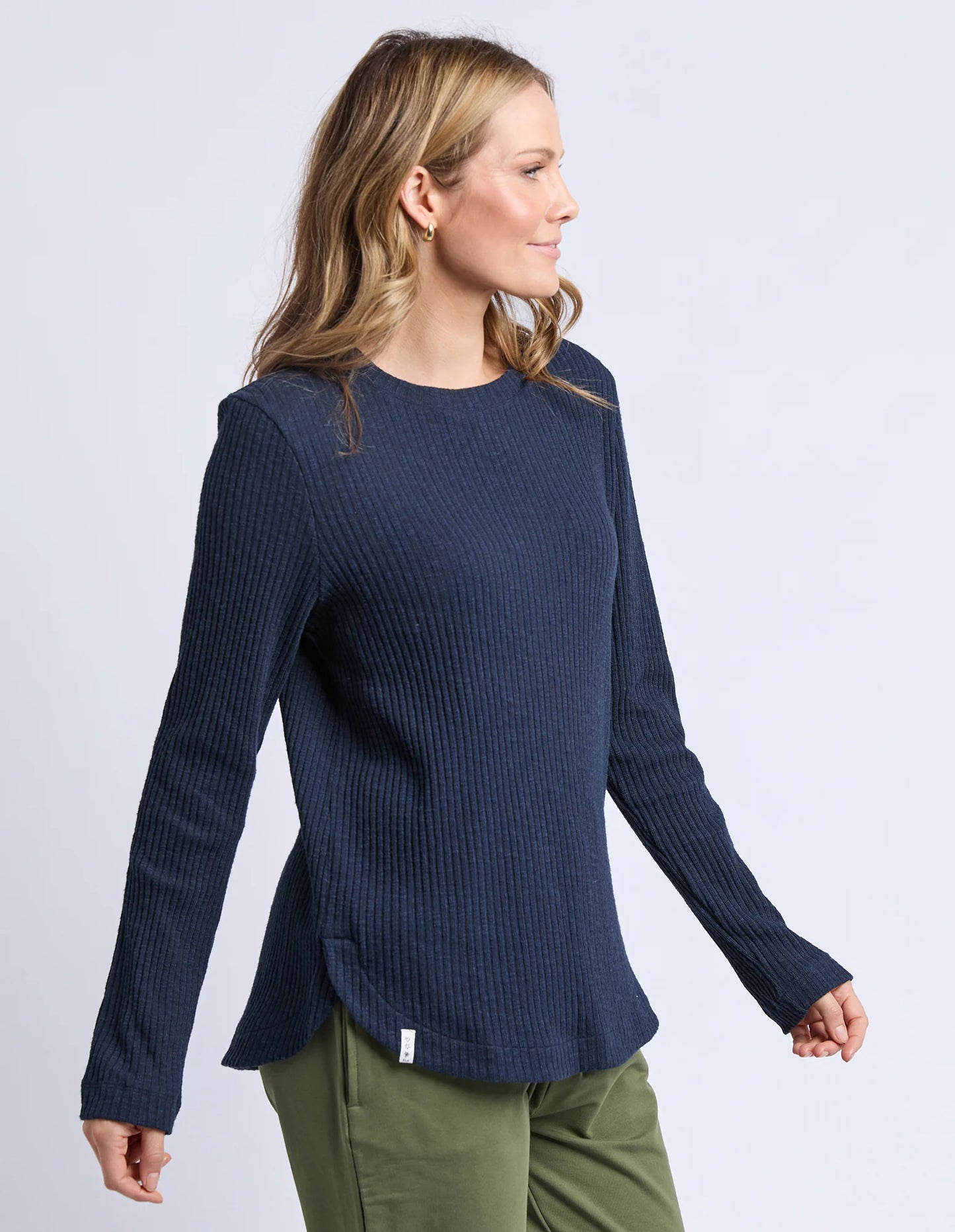 Veronica Long Slv Rib Tee