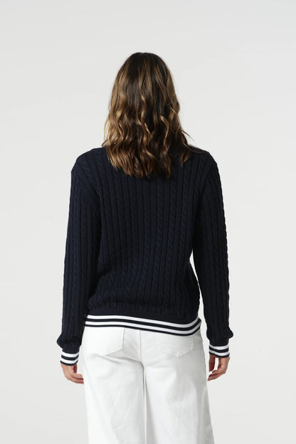 Cable Knit Polo Knit