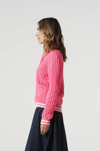 Cable Knit Polo Knit