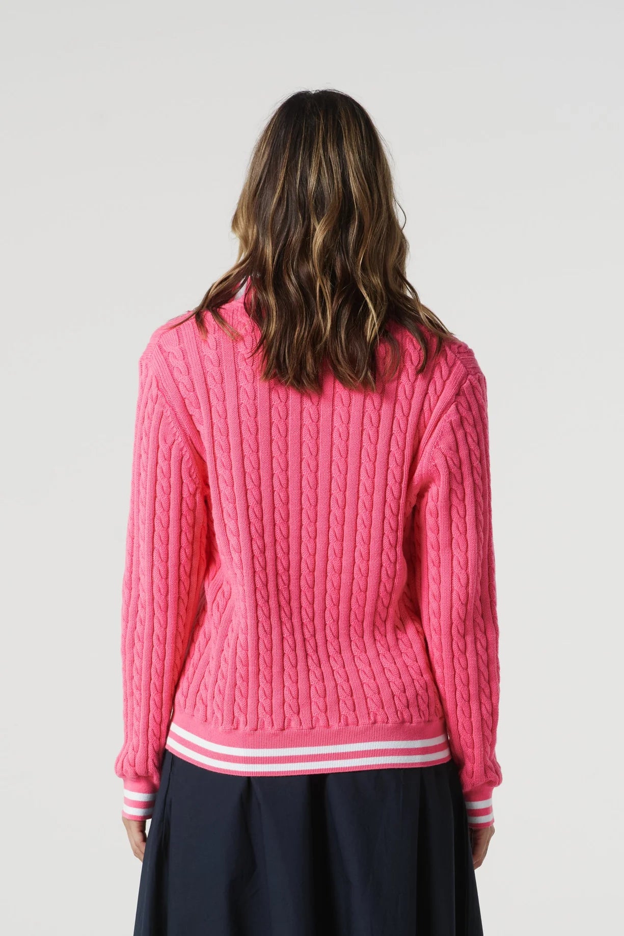 Cable Knit Polo Knit