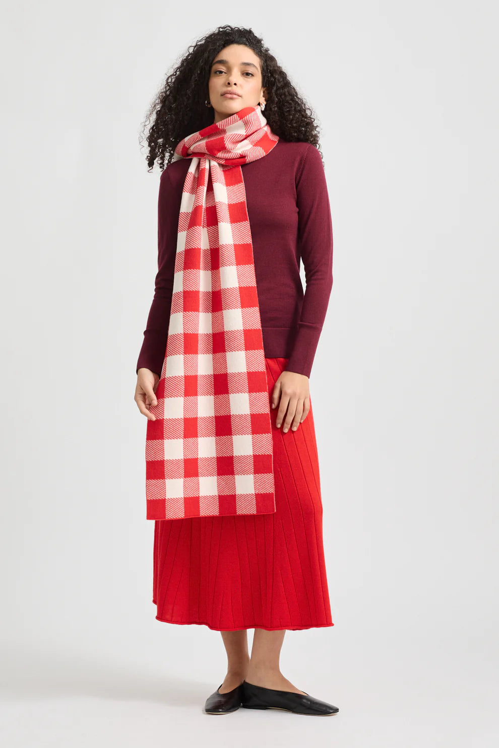 Checked wool Scarf