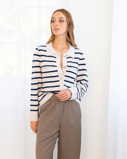 Angela Stripe Cardigan