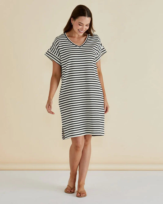 Elise V Neck Rib Dress