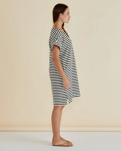 Elise V Neck Rib Dress