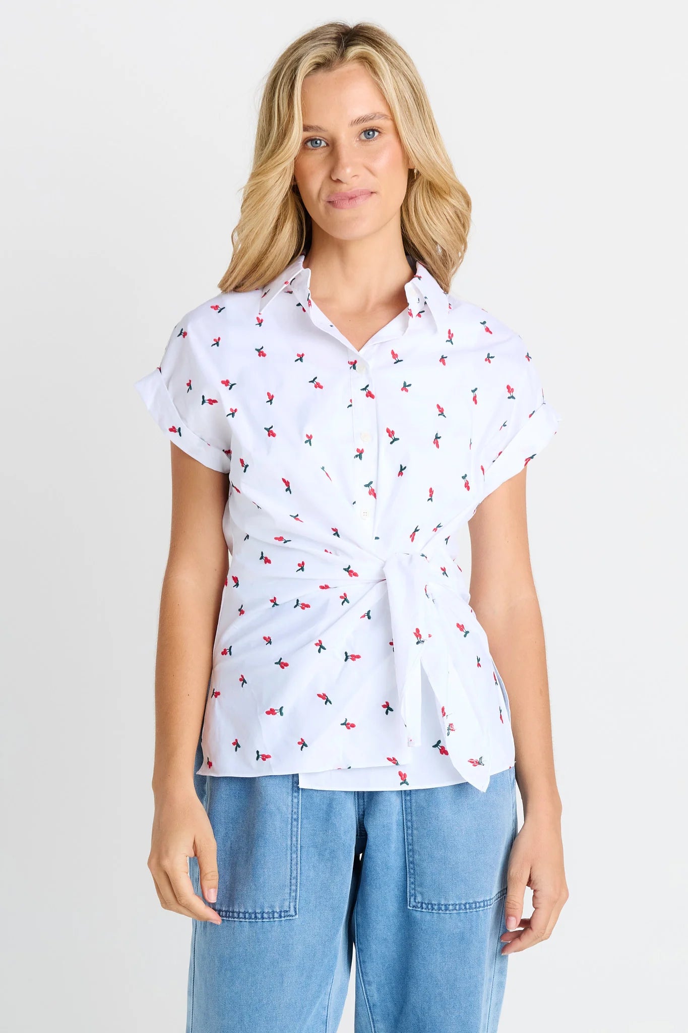Scout Tie Shirt - Cherry