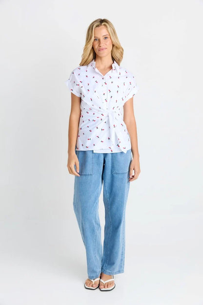 Scout Tie Shirt - Cherry