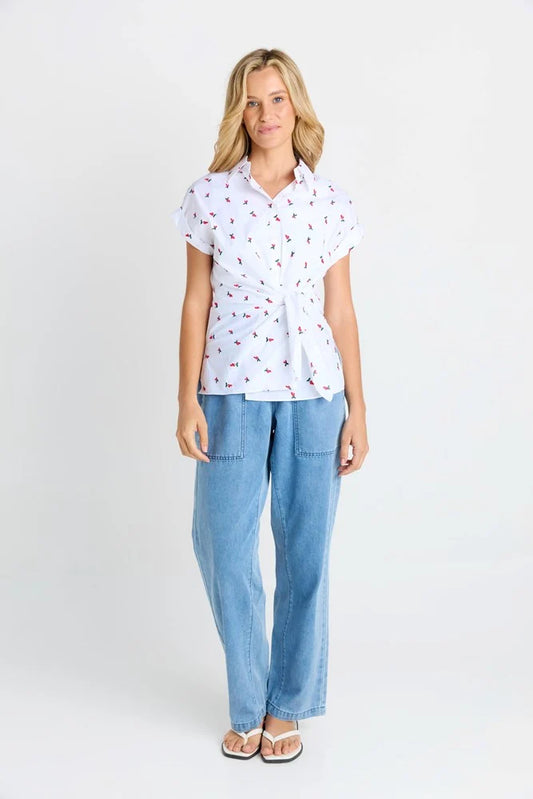 Scout Tie Shirt - Cherry