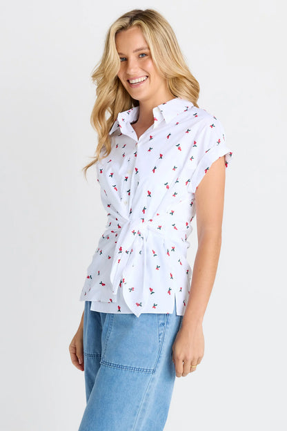 Scout Tie Shirt - Cherry