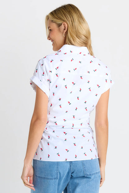 Scout Tie Shirt - Cherry