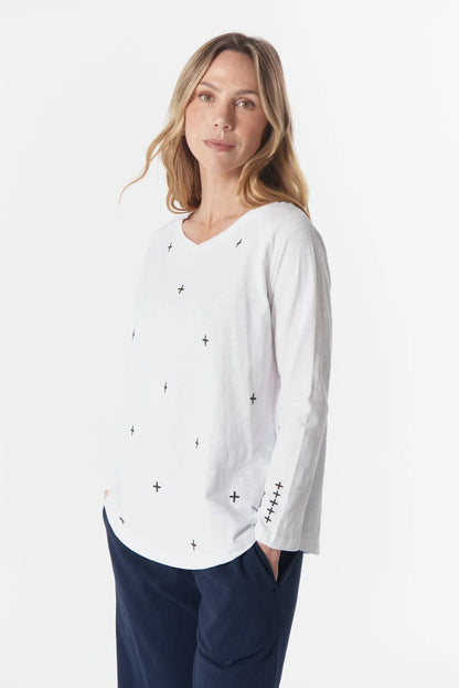 Cross Stitch Sweat Top