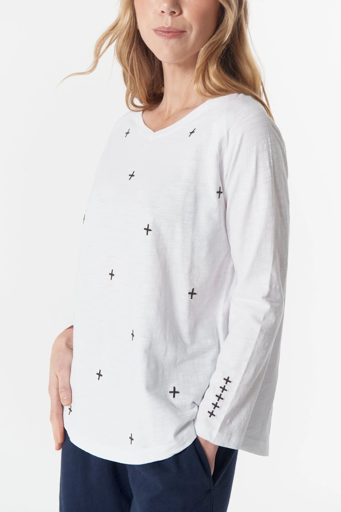 Cross Stitch Sweat Top