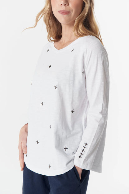 Cross Stitch Sweat Top