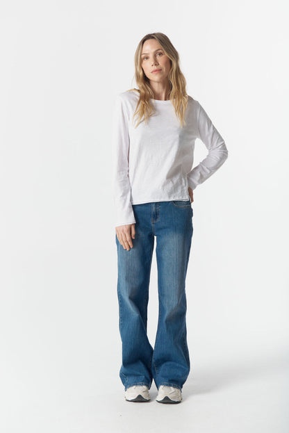 Front Split Long Slv Tee