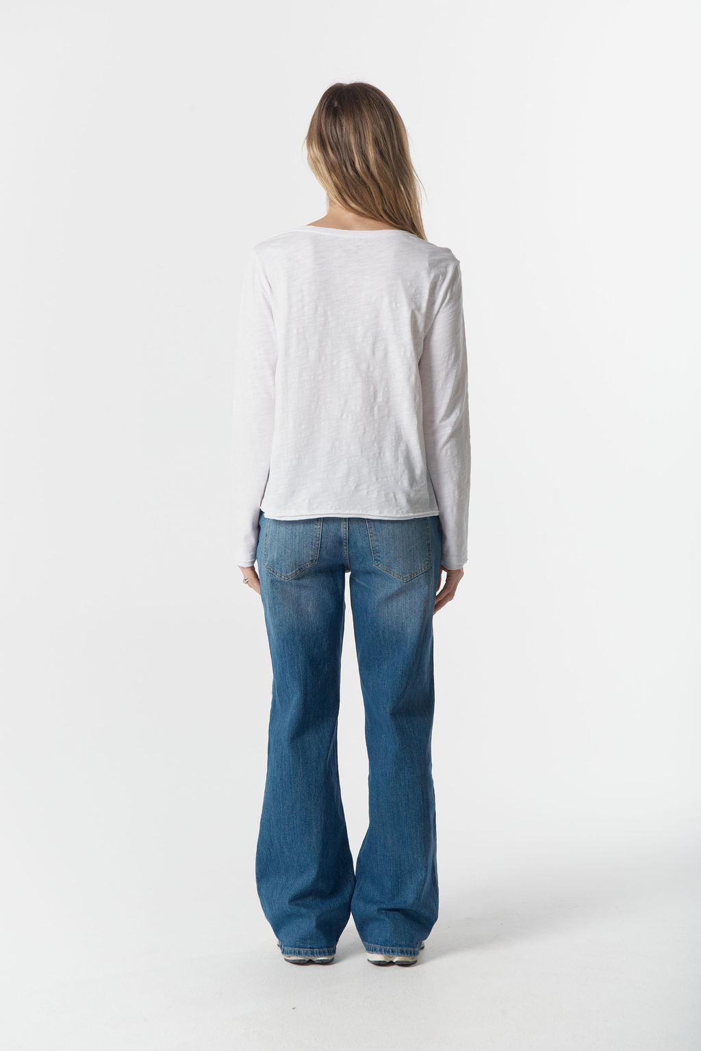 Front Split Long Slv Tee