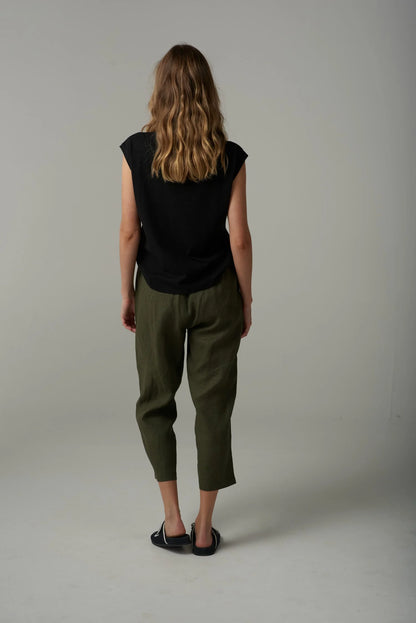 Linen Cropped Pant