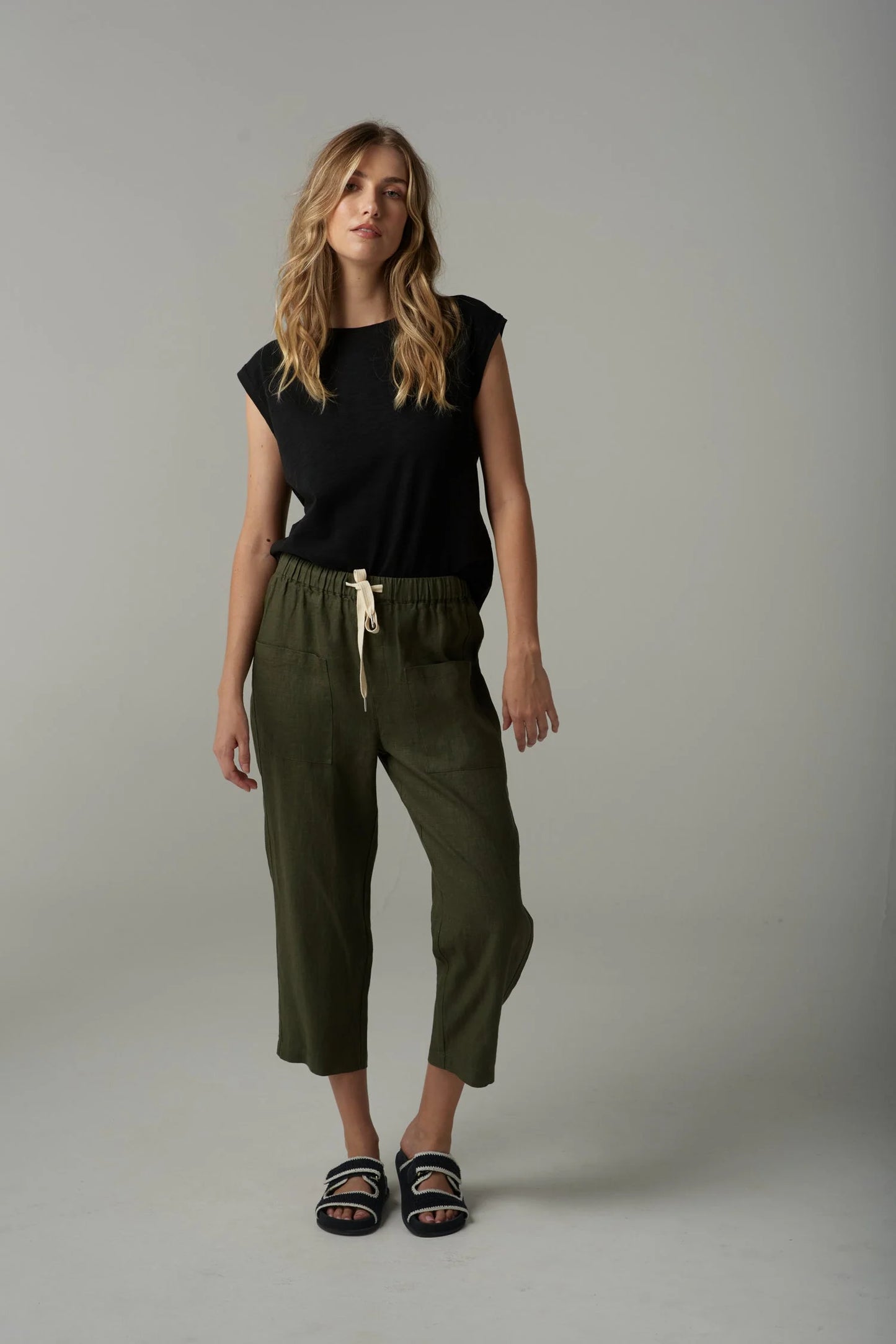 Linen Cropped Pant