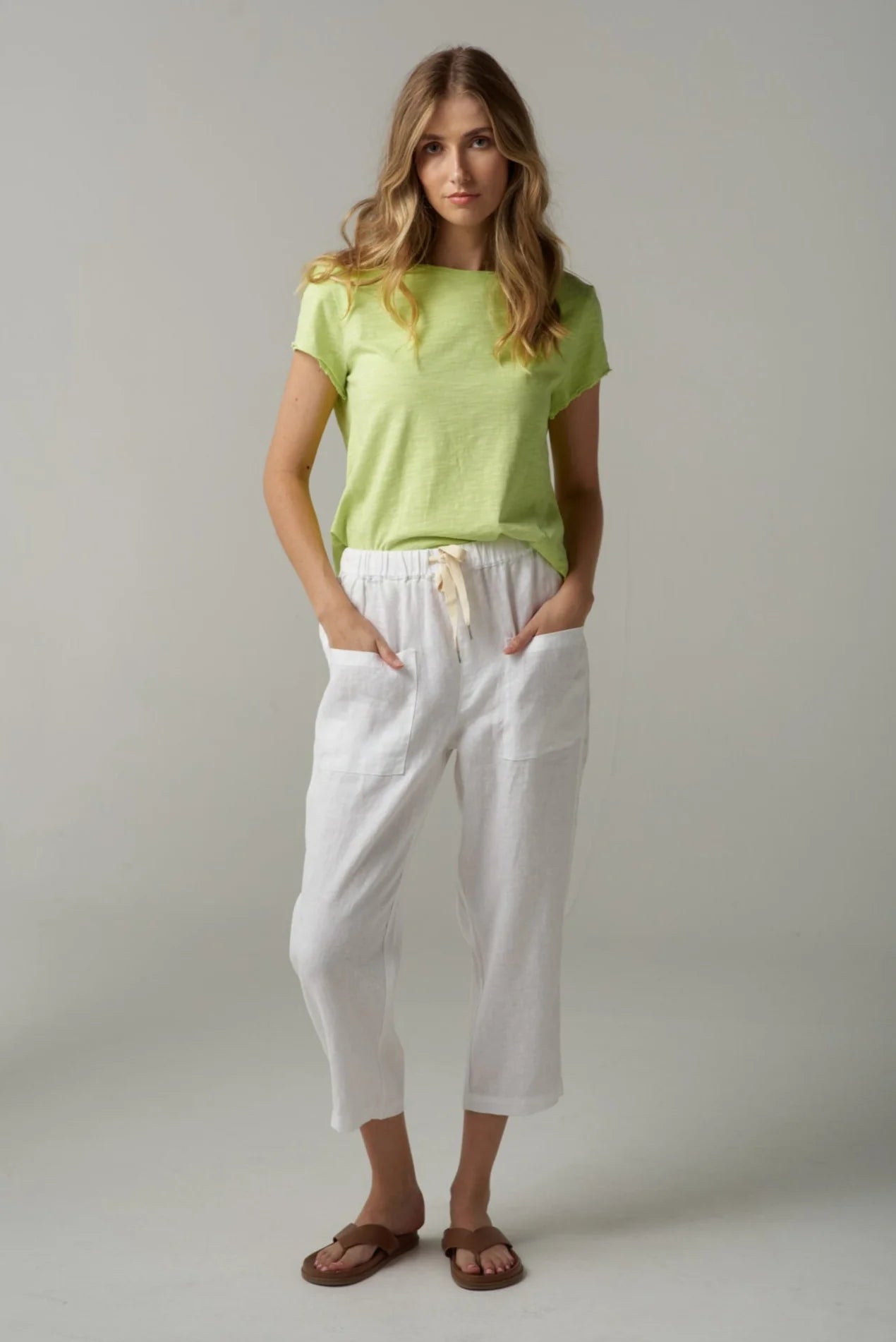 Linen Cropped Pant