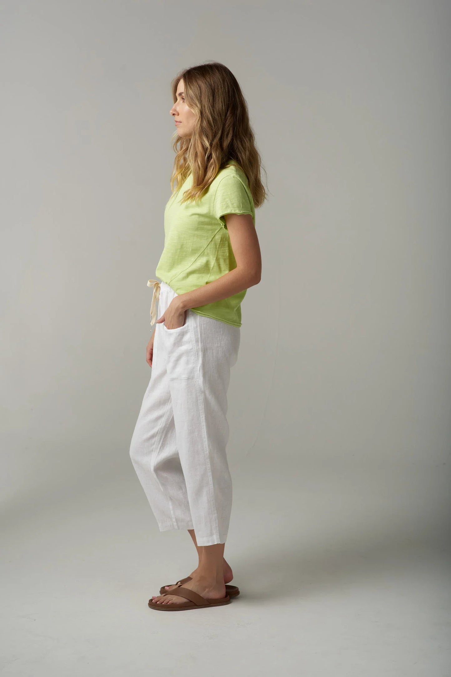 Linen Cropped Pant