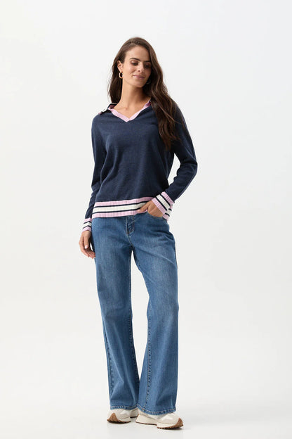 V Neck Polo Knit
