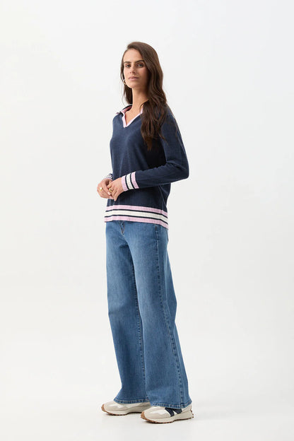 V Neck Polo Knit