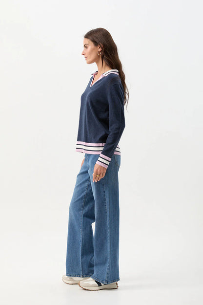 V Neck Polo Knit