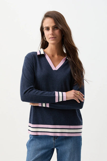 V Neck Polo Knit