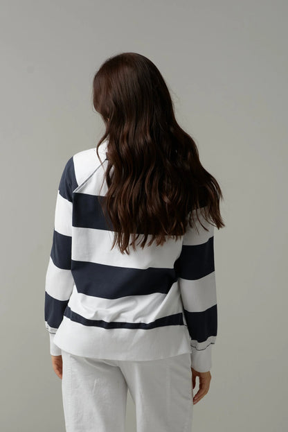 Stripe V Neck Sweater