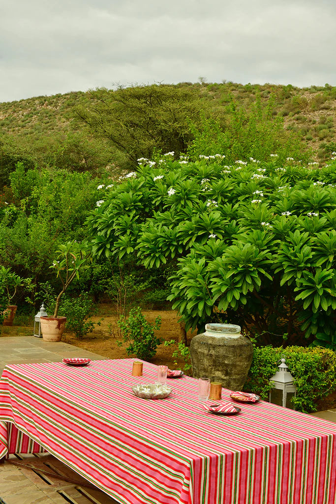 Stripe Tablecloth 12 seater Rectangle