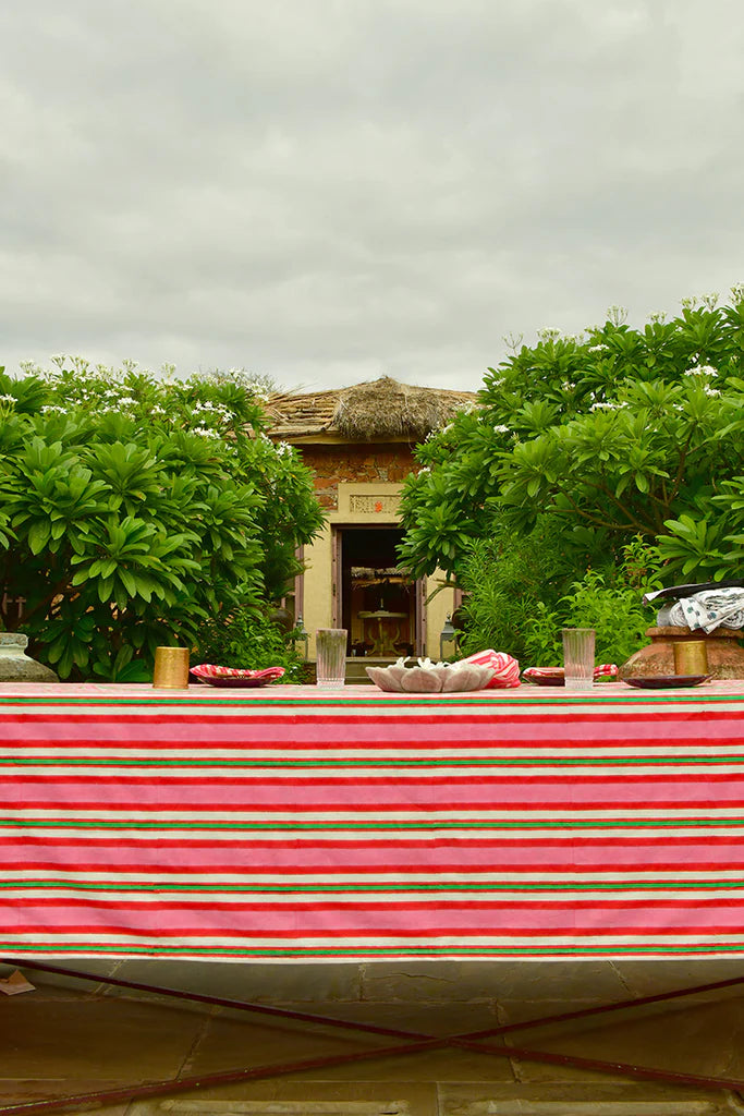 Stripe Tablecloth 12 seater Rectangle